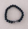 Lava Bracelet Black Volcanic Stone Black Matte Dumbbell Beads Bracelets For Women Men Fitness Barbell Jewelry Mens Bracelets