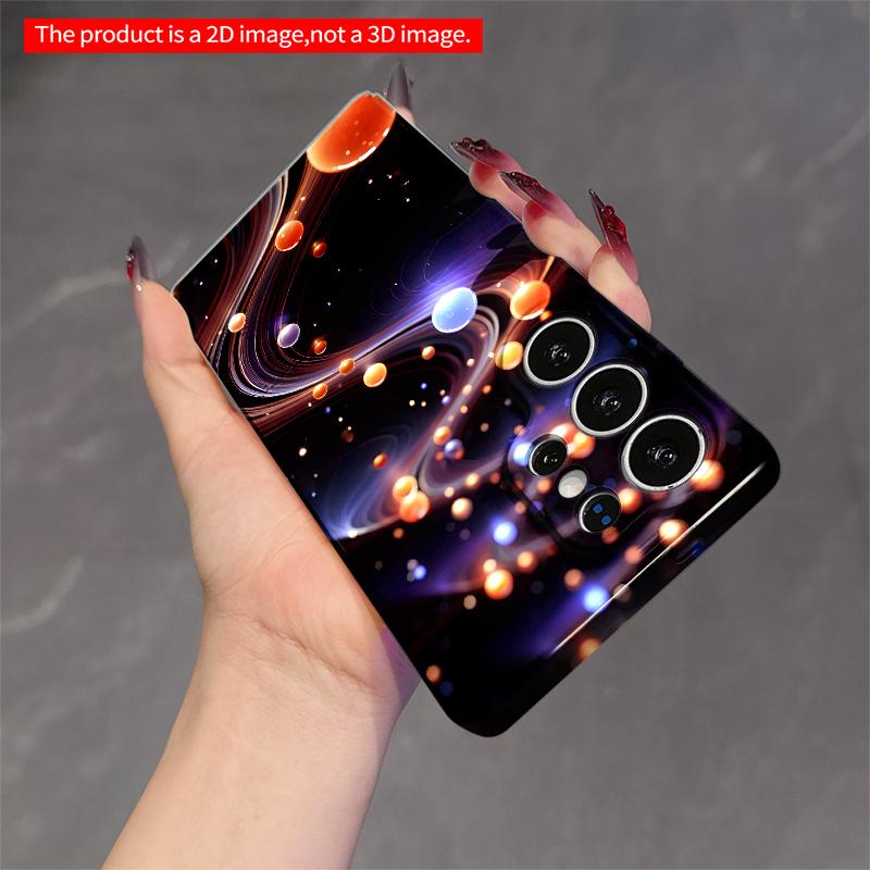 2DFlat Samsung Phone Case Cosmic Orb Flow iPhone Case Applicable To Galaxy S23 S24 S25ULTRA S26 A12 A14 A15 A16 A54 A55