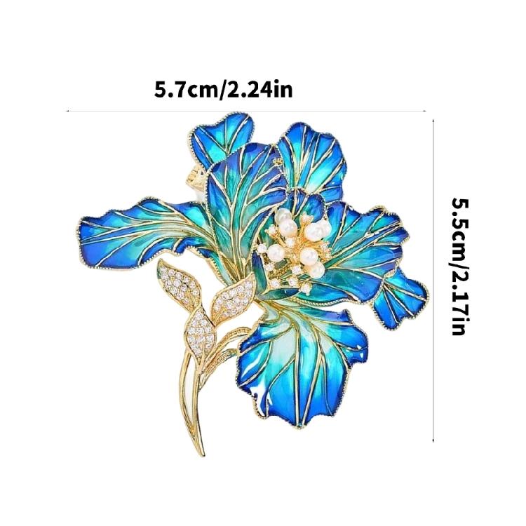 Spilla Versatile a Forma di Fiore Elegante Charme Peonia con Dettagli in Smalto e Perle Caratteristiche per Donna
