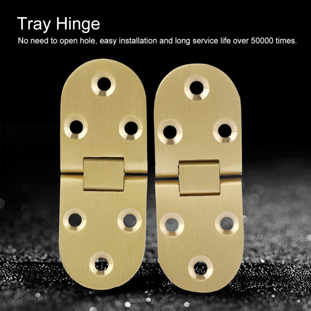 2pcs Round Edge Drop Leaf Hinge 80x30mm Flap Hinge Solid Hinge  Folding Table