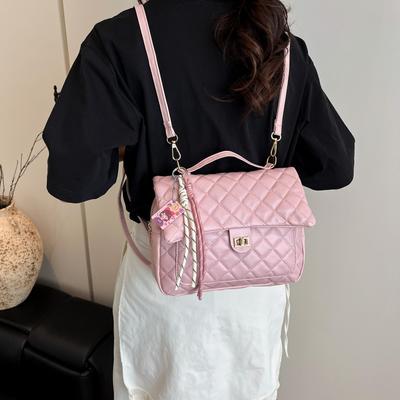 Rhombus Chain Bag Women's Large Capacity 2025 New Fashion Autumn and Winter Shoulder Messenger Bag Versatile Texture Shoulder Back
