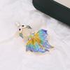 Personalized Enamel Colored Goldfish Brooch, Pearl Gradient Color, Exquisite Fish Tail Decoration, Brooch Chest Flower