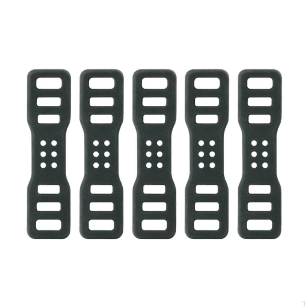 5 Or 10 Anti-Slip Silicone Straps for Bike Light, Black Bicycle Accessories, Rubber Mount