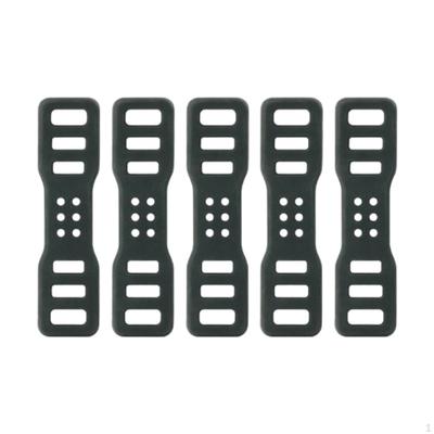 5 Or 10 Anti-Slip Silicone Straps for Bike Light, Black Bicycle Accessories, Rubber Mount