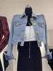 Elegant 2025 French-Style Women's Casual Short Denim Jacket