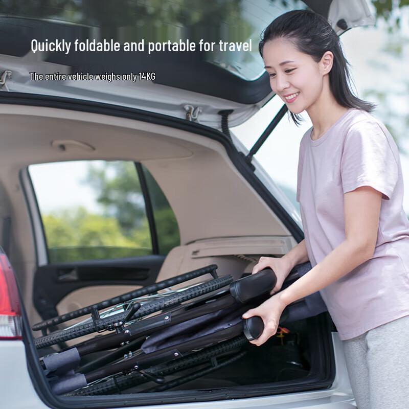 JY Foldable Lightweight Travel Wheelchair