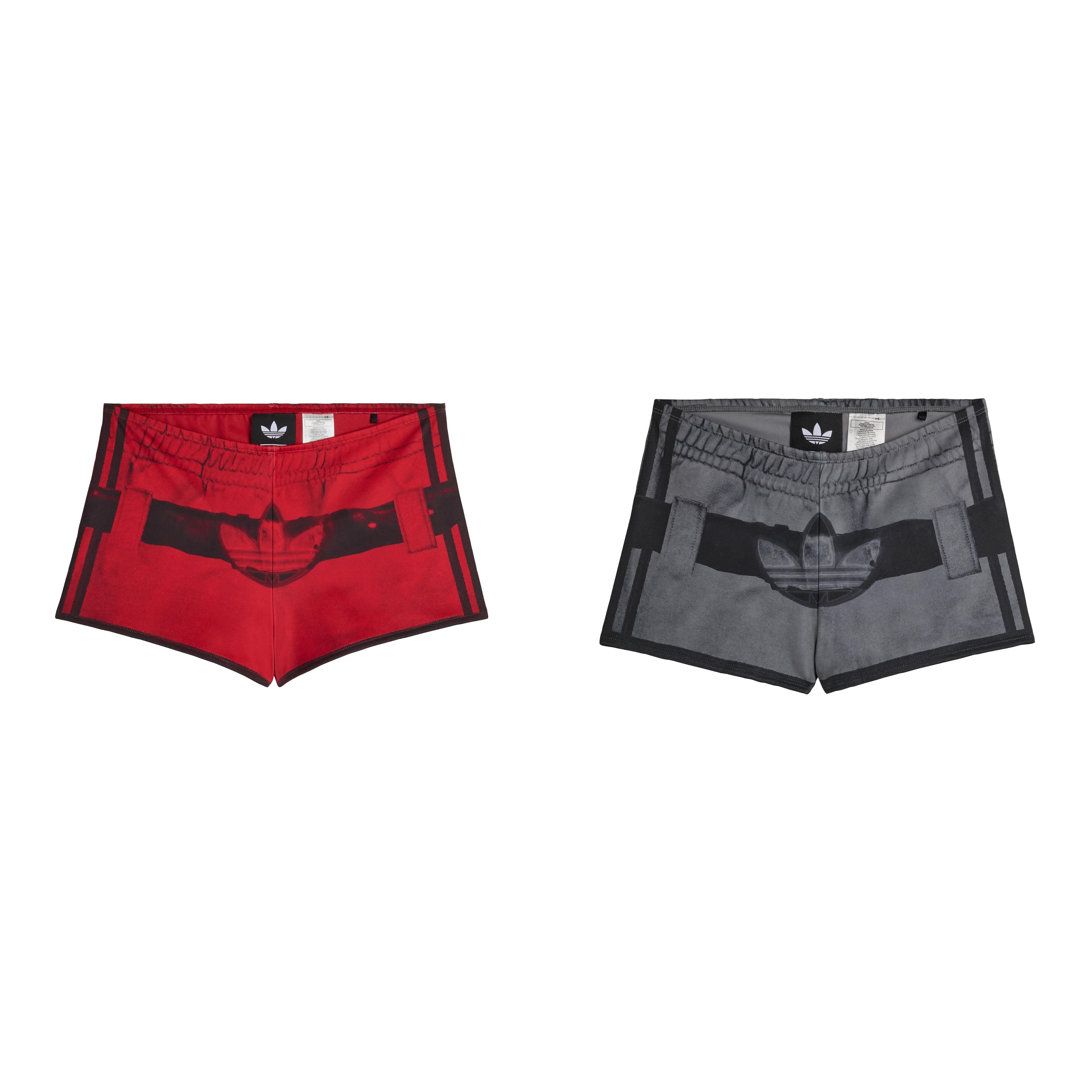 Adidas Originals X Avavav Printed Striped Mid-Rise Tight Sports Shorts 2-Pack Women shorts KF9691 XS