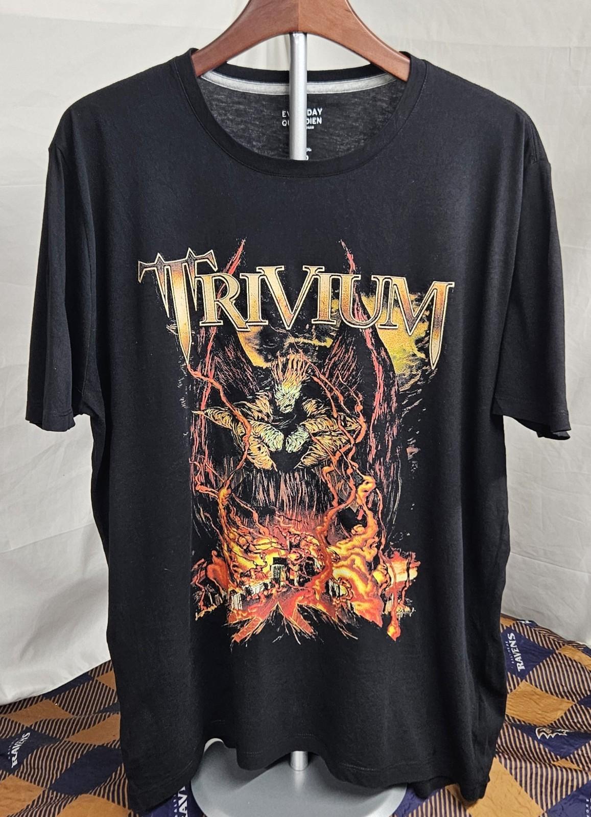 Trivium T-Shirt, Heavy Metal Band Fan Merch Shirt Unisex Size Large Black Unisex T-Shirt XXXL