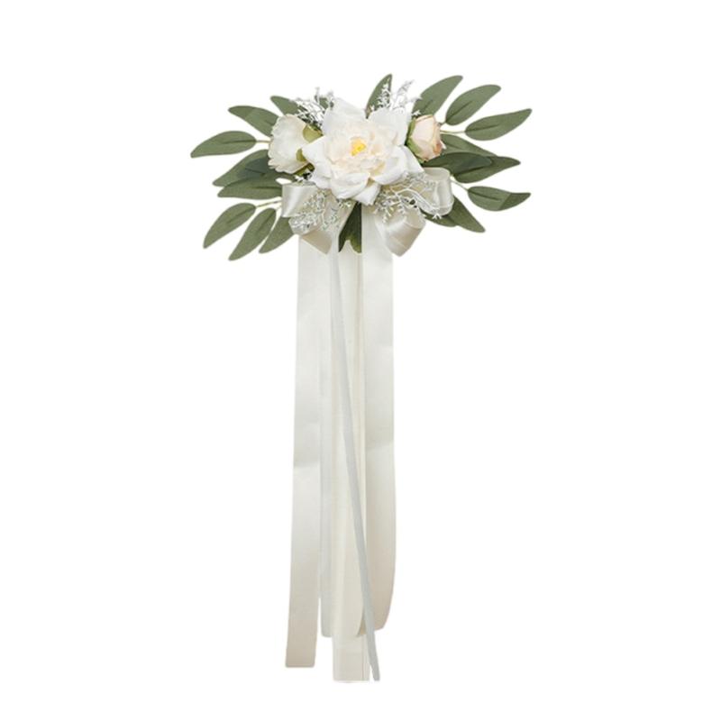Tulle Church Wedding Chair Flowers Newest Chair Sashes Bands Chair Flowers for Weddings and Event