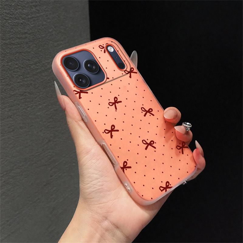 Etui z Kropkami Serce Kokardka Dla Honor 400 Lite Pro 90 Lite 5G X9D X7B X9B Magic 6 Lite Matowe 2 w 1 Galaretkowe Pokrowiec