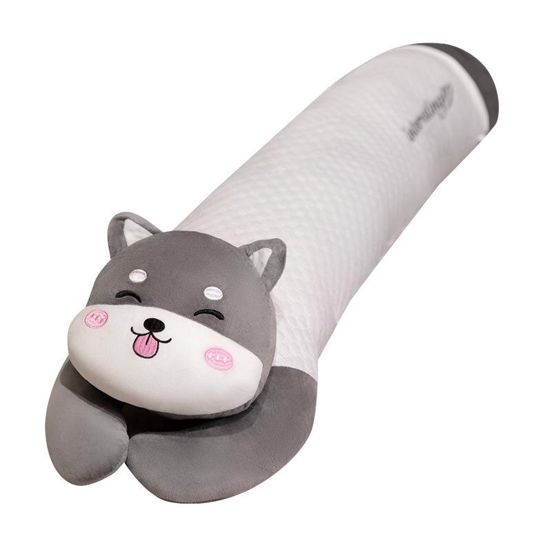 Ice Bean Pure Cotton Bunny Pillow - Soothing Summer Plush Toy & Backrest