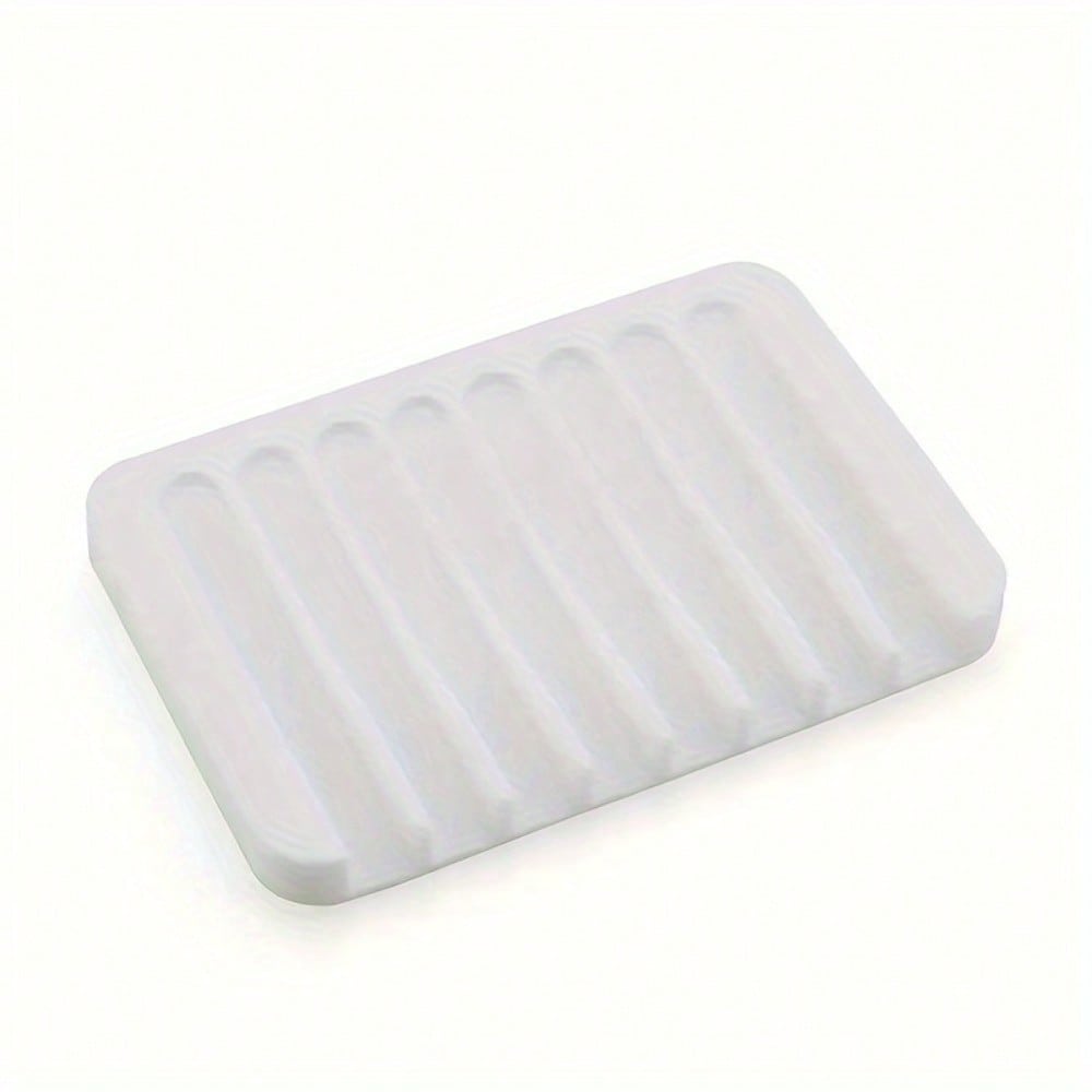Square Creative Soap Dish, No-Drill Simple Drainage Holder for Waterless Storage