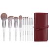 HMU Blind Drop Shipping Soft 12pcs Pink Wood Handle Good Quality Custom Logo Makeup Brushes Set