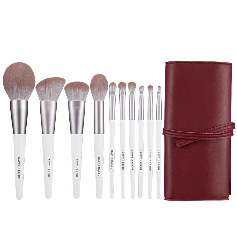 HMU Blind Drop Shipping Soft 12pcs Pink Wood Handle Good Quality Custom Logo Makeup Brushes Set