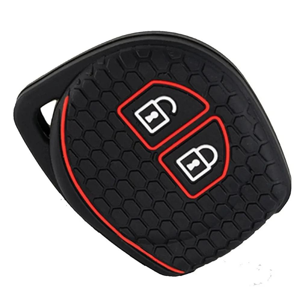 2-knapps silikon bilnøkkeldeksel til Suzuki Swift Ignis Vitara Liana Ciaz Baleno bilnøkkeldekseldeksel skalldekor