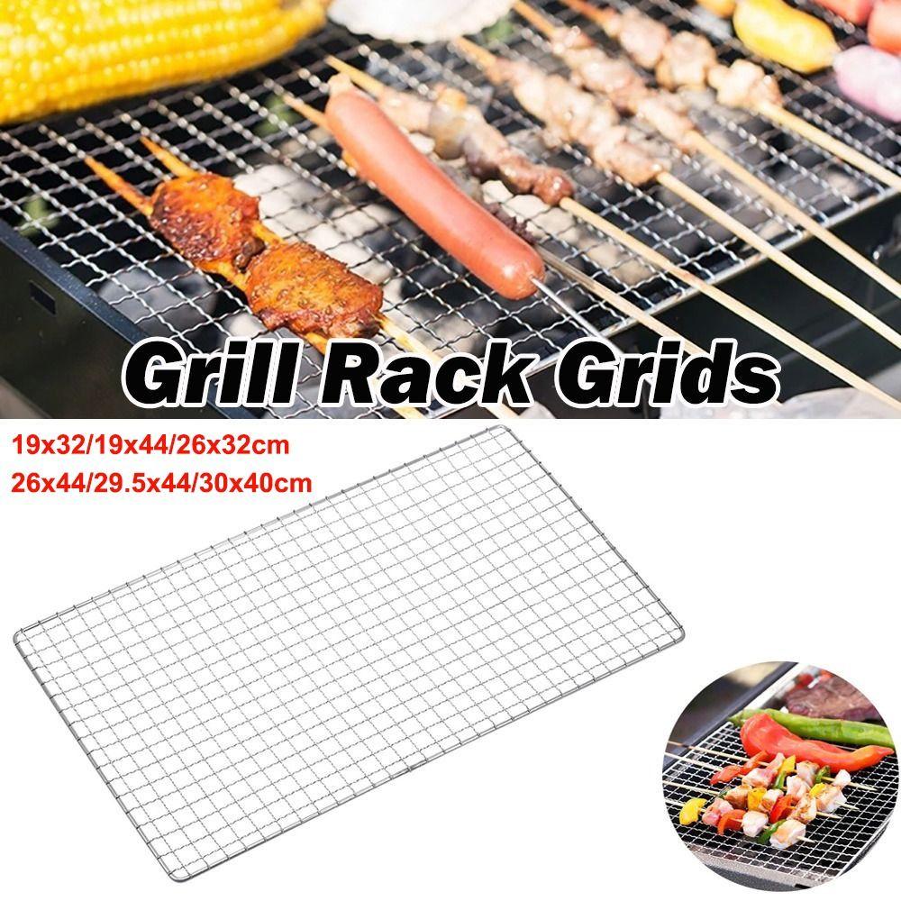 Stainless Steel BBQ Roasting Rack Reusable Baking Cooling Rack Grilling Net  Outdoor Barbeque Oven