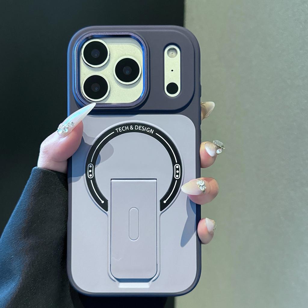 Magnetischer Klappständer Halter Für Magsafe Ladehülle Für iPhone Air 17 16 15 14 13 12 Pro Max Hautfreundliche Matte Schutzhülle