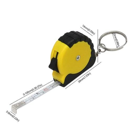 Measuring Tape, Small Tape Measure - Mini 3FT Steel Measuring Tape with Chain - Retractable Tape, 1 Meter Soft Steel Roller Mini Dual Scale Automatic