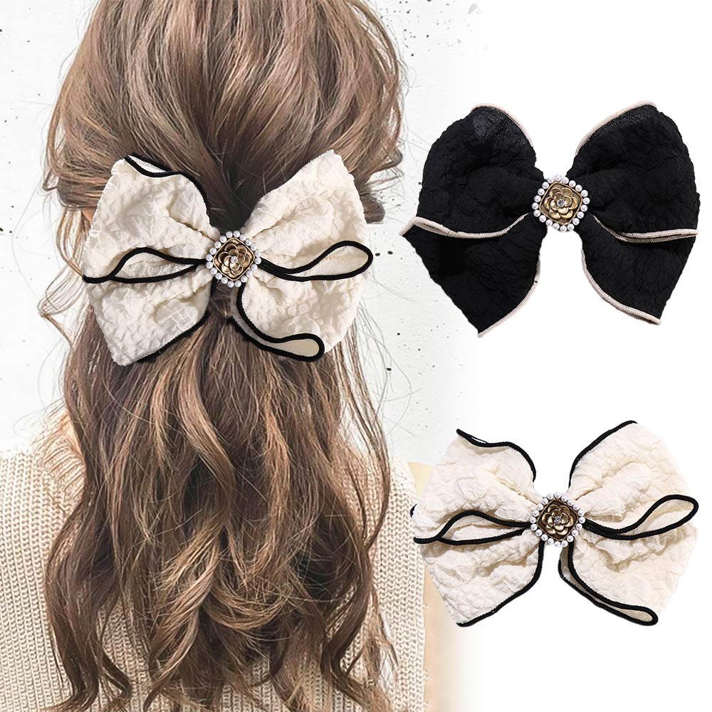 

Жемчуг головной убор для вечеринки бант пружинная заколка женские аксессуары для волос корейский стиль одежда для волос ткань
