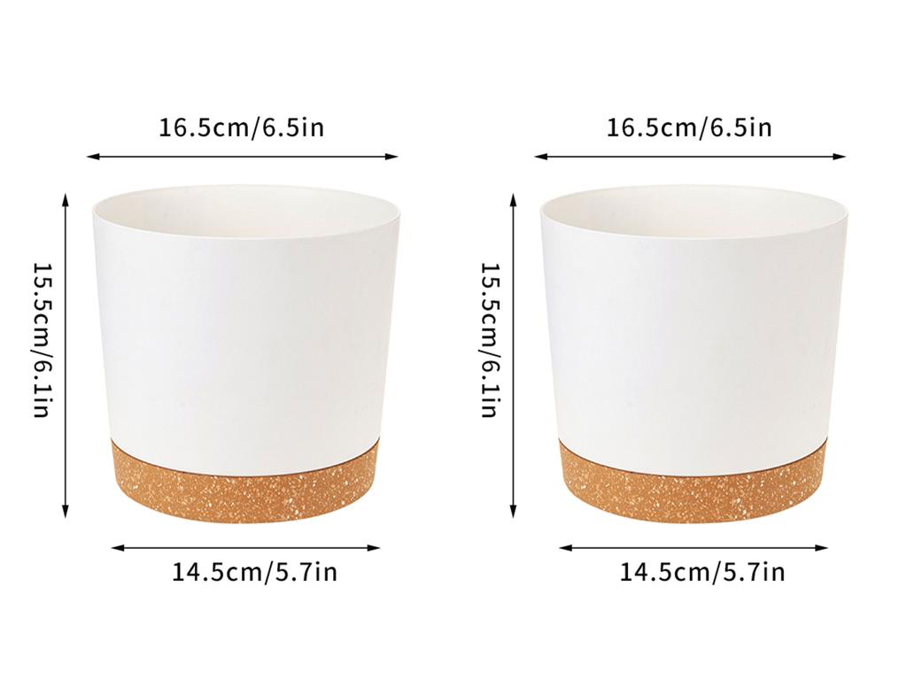 Plastic Flowerpot Flower Plant Pot Balcony Courtyard Potted Plants Bonsai Flowerpot with Drainage Home Garden Tray macetas