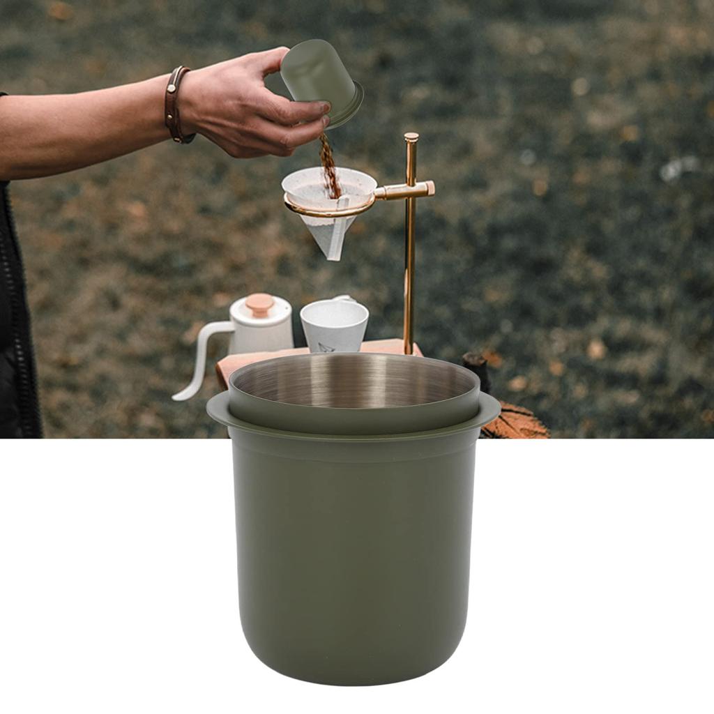 150ml Stainless Steel Coffee Dosing Cup, Stickless Crema Coffee Product, Anti-Flying Powder, Easy to Clean, Compatible with 58mm Italian Handle