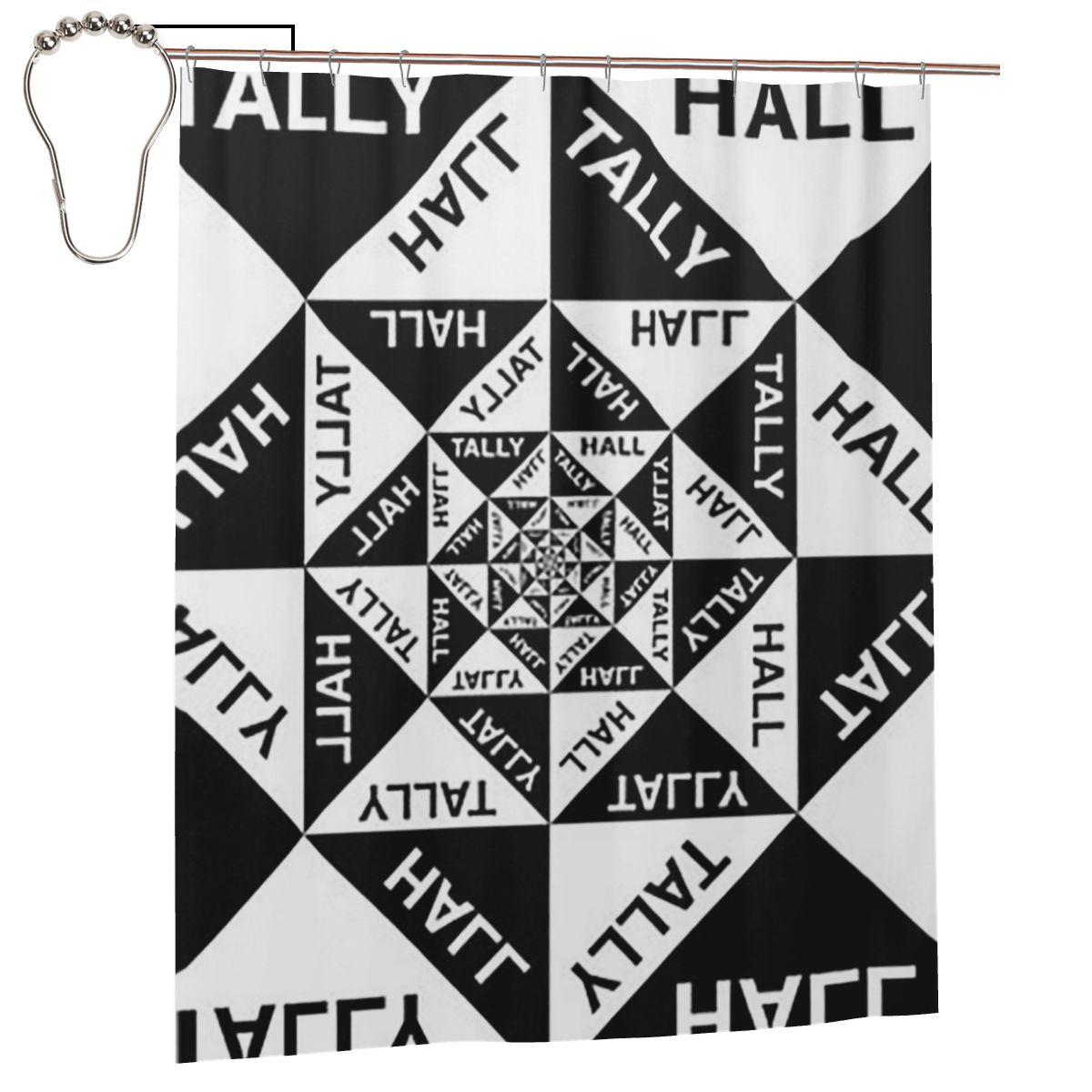 

New Tally Hall Band Logo Genre Indie Pop Shower Curtain Bathroom Polyester Waterproof Bath Curtains With Hooks W60H190(CM)-1 Pcs