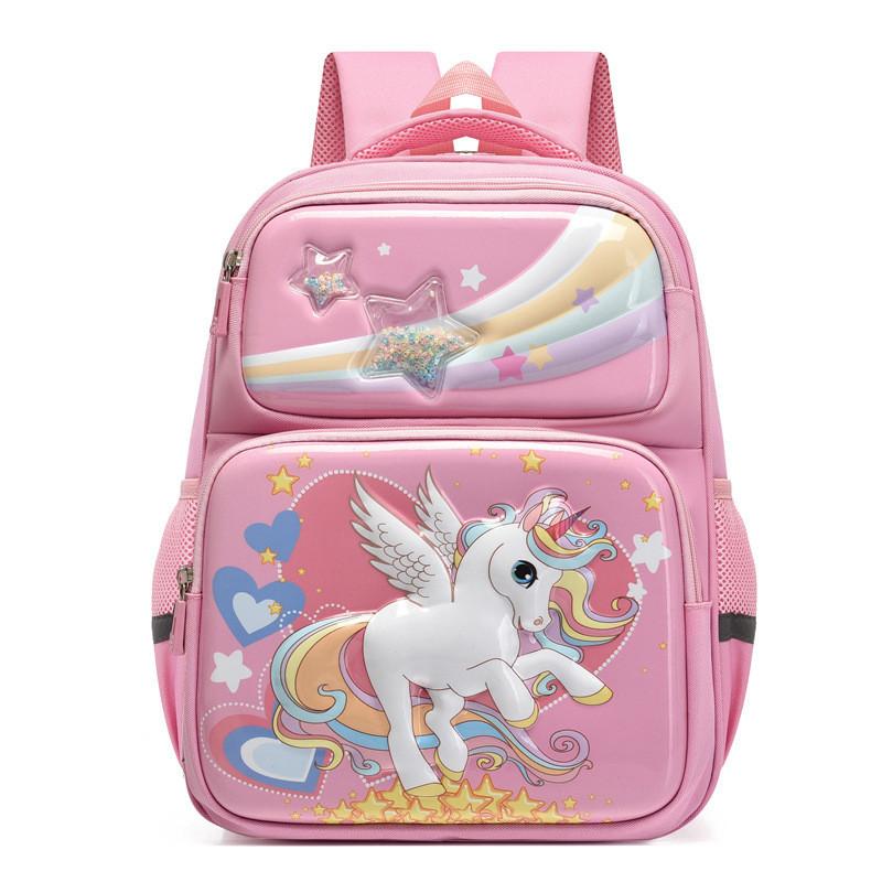 Cute Cartoon Hard Shell School Backpack For Kids Unisex Nylon Lightweight