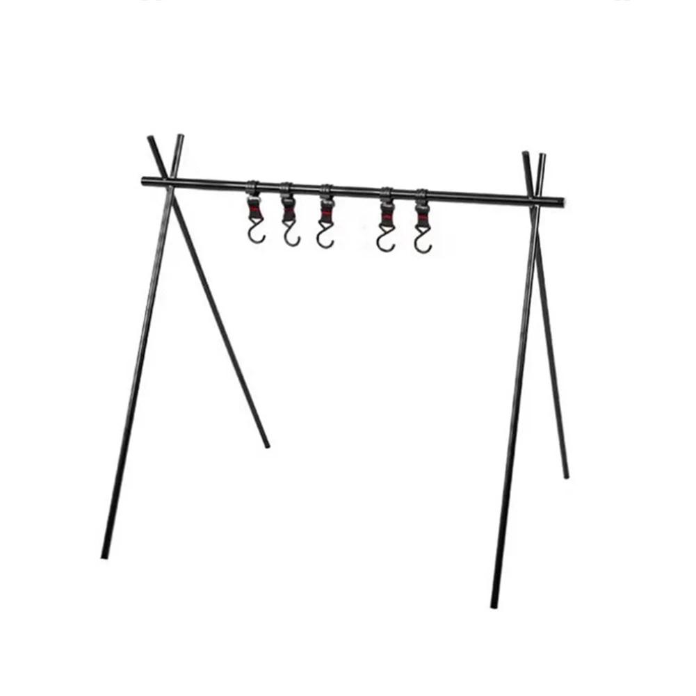 Aluminum Alloy Camping Hanging Shelf Foldable Triangle Shelf Hanger Lightweight Multifunctional for Picnic Barbecue Outdoor Tool