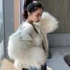 Imitation Fox Fur Jacket Women's Short New Autumn and Winter Imitation Raccoon Fur Locomotive Clothing Light Fashion