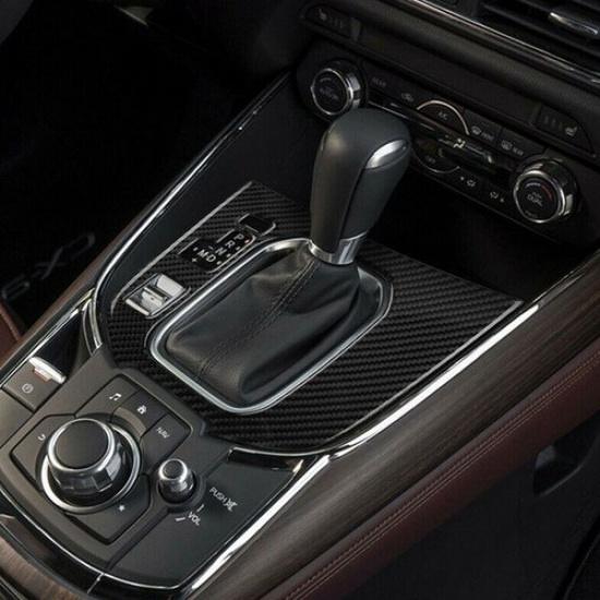 Carbon Fiber Interior Gear Shift Panel Cover Trim For Mazda CX-9 16-20 US NEW##