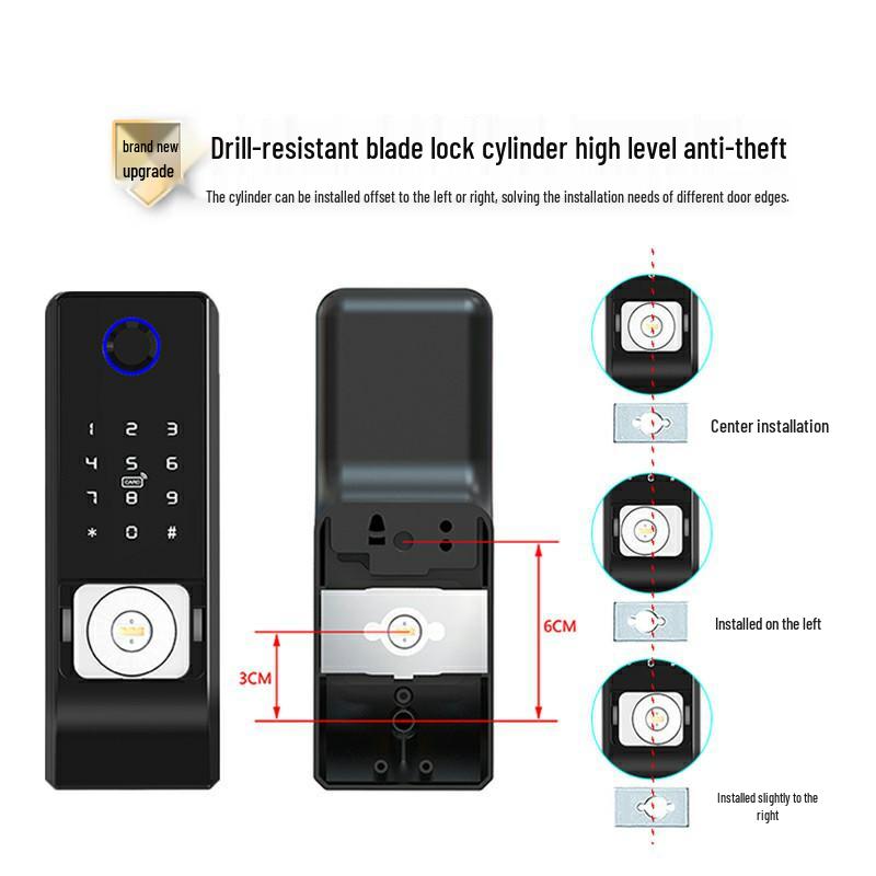 Waterproof Outdoor Fingerprint Lock - Smart, Old-Fashioned Iron Gate Door Lock with Tuya & Password Function.