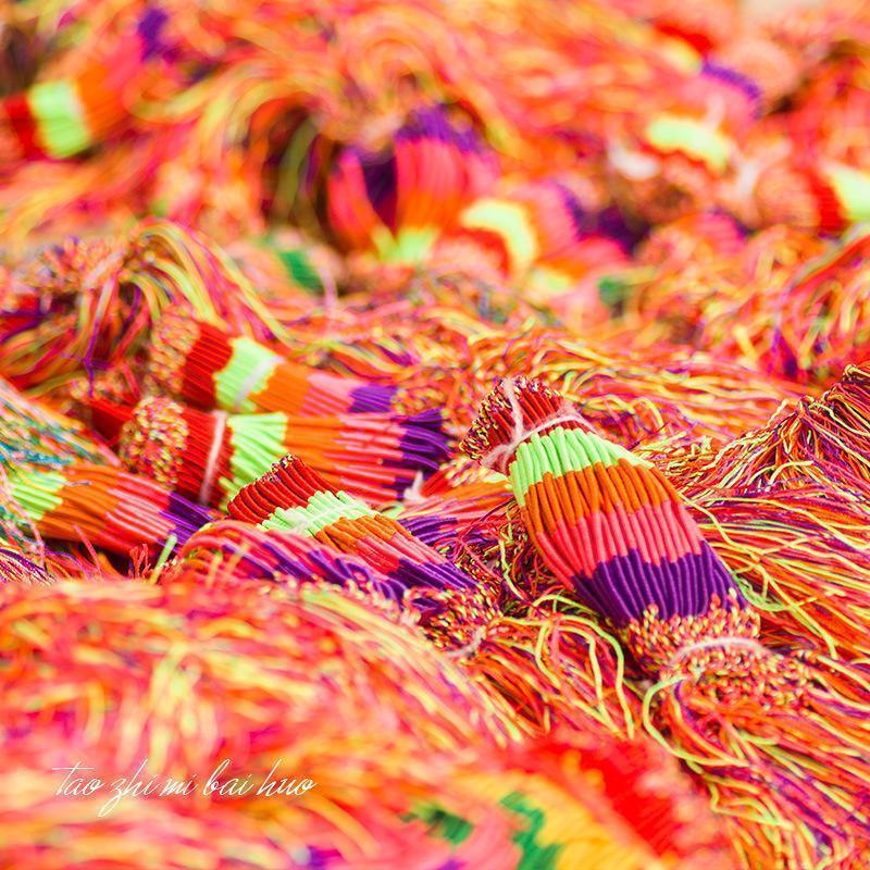 10Pcs Multicolor Bracelets Rope Rainbow Color Mix Braid Tassel Bracelet For Women Men Thread Knot Hand-woven Gift Random