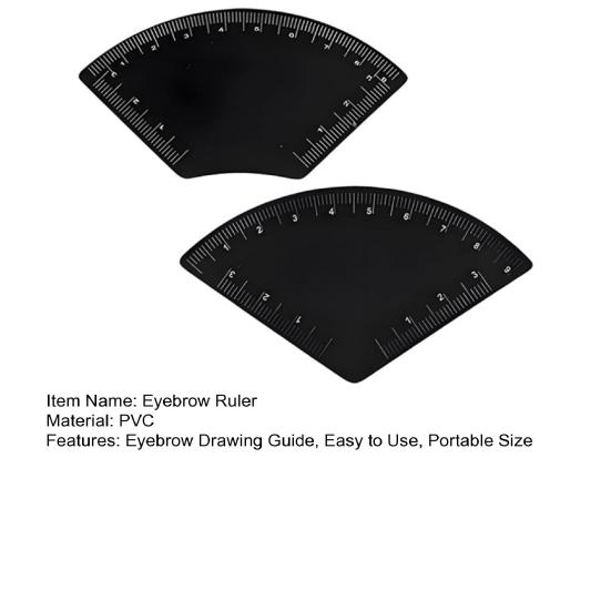 2Pcs Fast Drawing Eyebrow Design Ruler Microblading Mapping Shaping Template Tool Permanent Eyebrow Makeup Drawing Guide Ruler