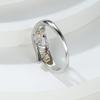 Mother'S Day Gift, Mother'S Love, Mother'S Love, Inlaid Love Zircon Two-Color Ring.