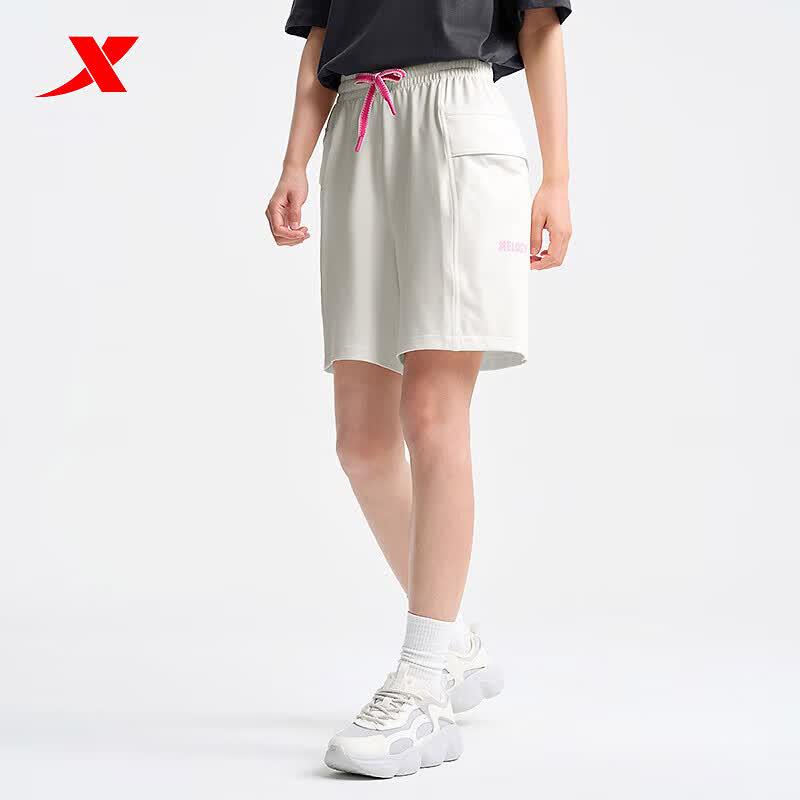 XTEP Women's Knit Mid-Length Running Shorts