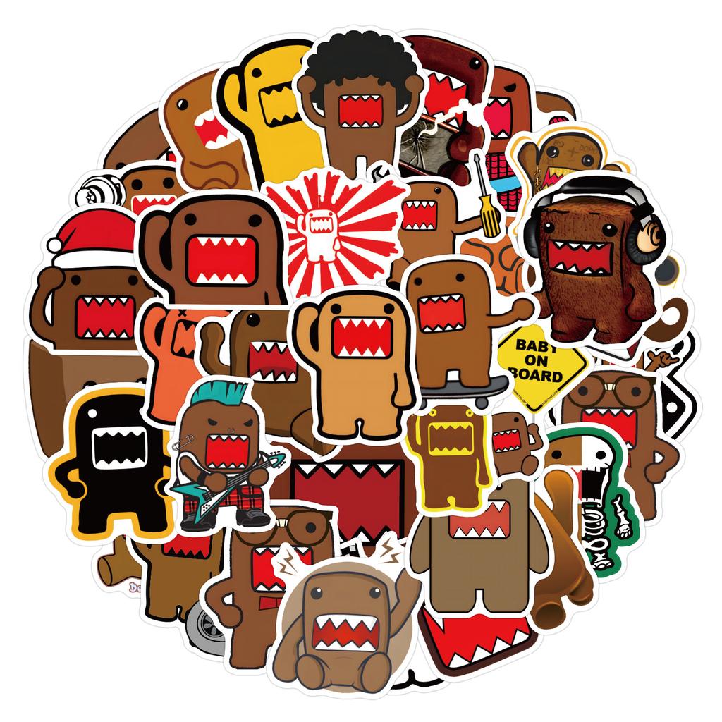 50 New Domo Domo Domo Domain Stickers Car Laptop Personalized Handbook Stickers