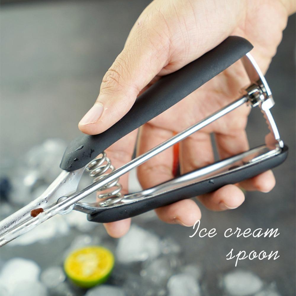 3pcs set Stainless Steel Ice Cream Scoop Set Red/Black Stainless Steel Scoop Food Preparation чёрный