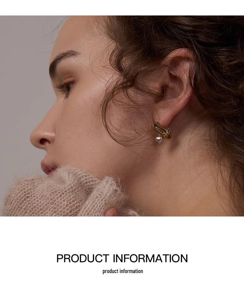 S925 Ballet Shoe & Heart Earrings - Silver & Gold Unique Gift 2025