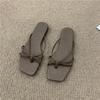 French flat-bottomed flip-flops fairy shoes wear 2025 new summer beach sandals silver sandals