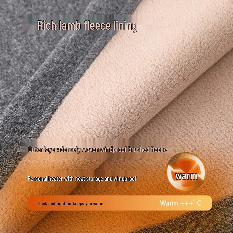 Lambswool-Enhanced Thermal Men's Base Layer Set – Thick, Plush, Cold-Proof Underwear for Autumn and Winter