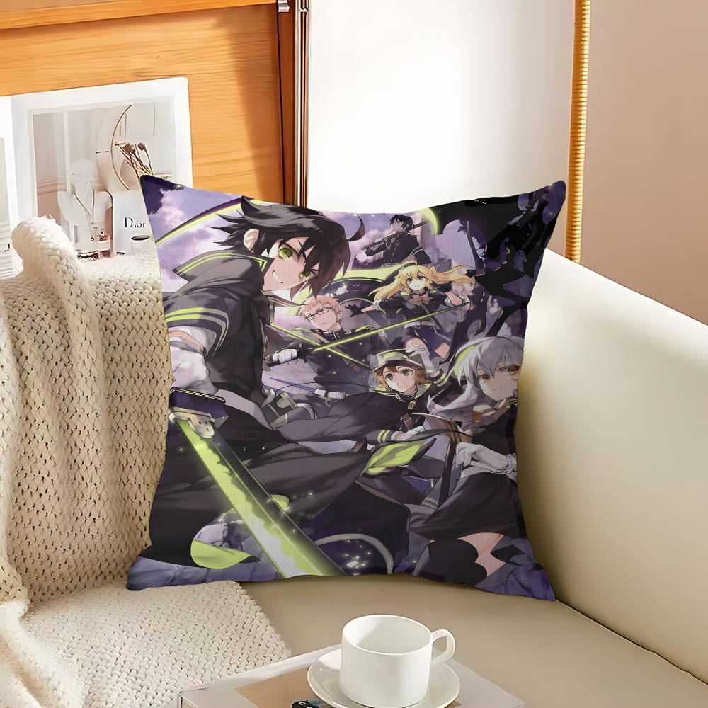 Anime S_Seraph Of The E_End Pillow Cushion Cover Pillowcase Living Room Sofa Home Decor