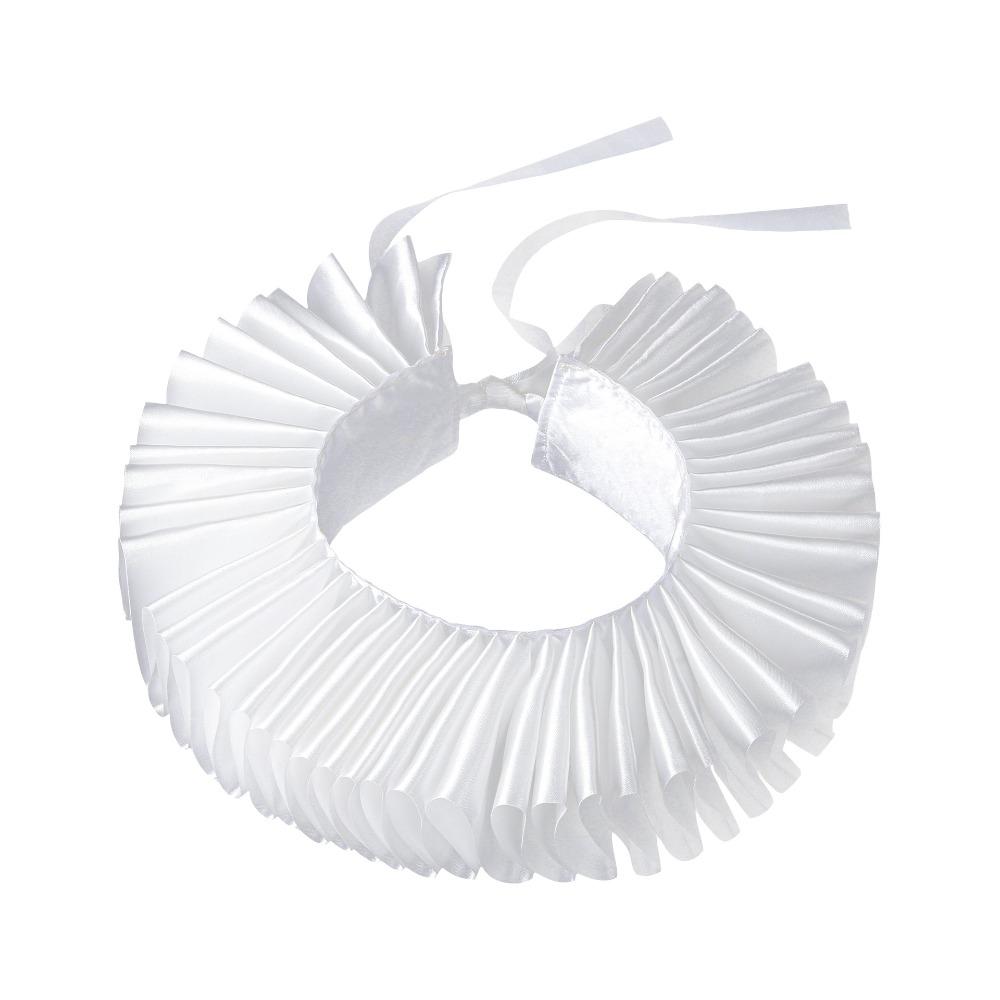 Съемный ренессансный воротник-жабо Элегантный ретро-воротник Историческая реконструкция белый