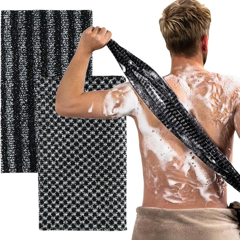 2 Stück Japanisches Peeling-Duschhandtuch-Set Japanischer Reibe-Waschlappen Peeling-Duschhandtuch Handtuchbürste Badezimmerzubehör