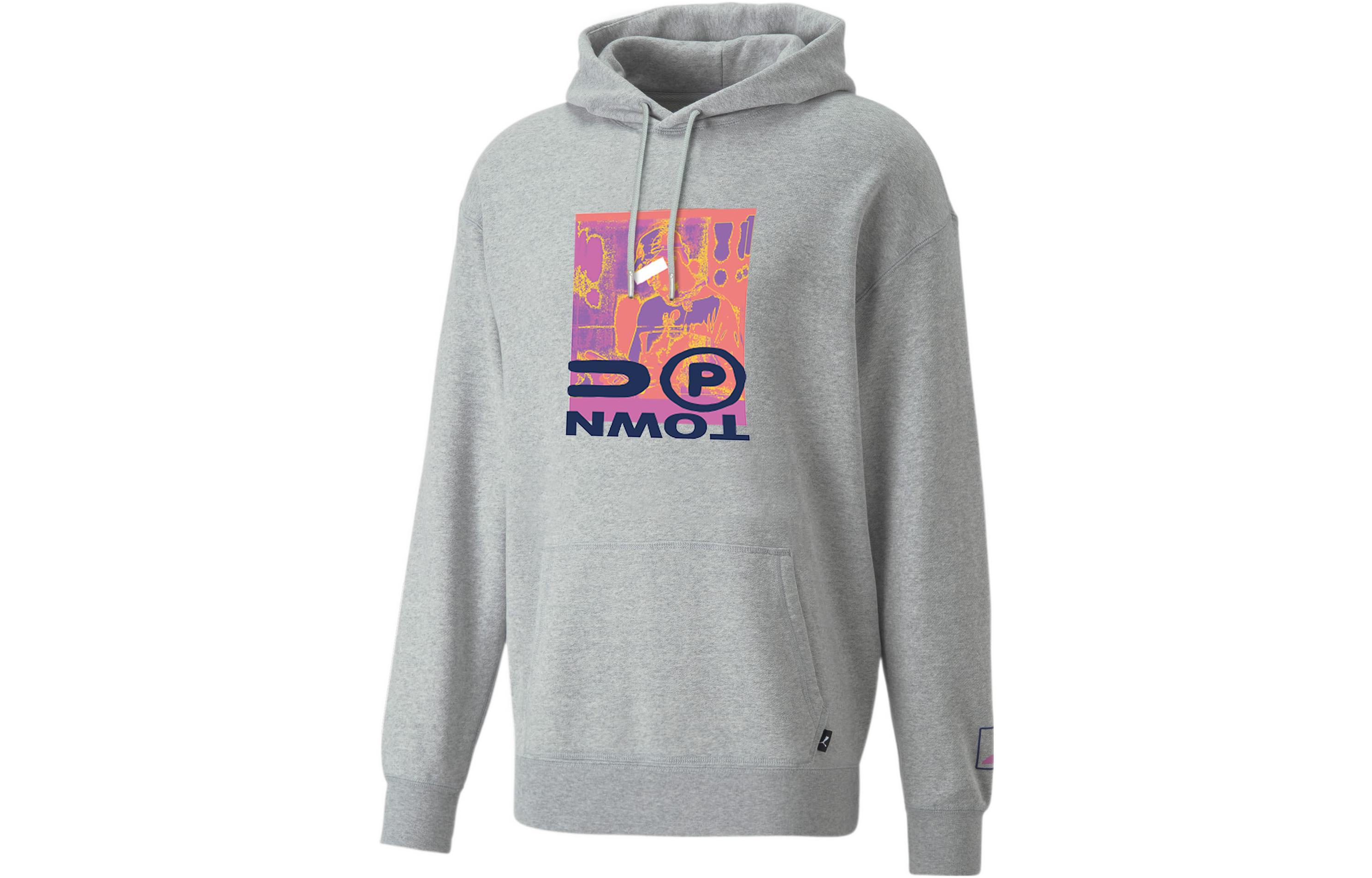 PUMA Sweatshirts Unisex Gray Hooded Moderate Regular 536753-04 S