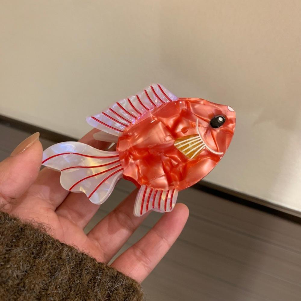 

Large Acetate Ocean Animal Hair Claw Colorful Fish Grab Clip Cute Acetic Acid Hairpin Vacation Style 6