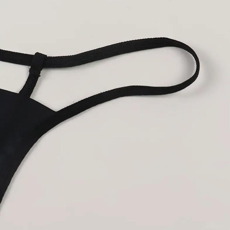 Sexy Women G-string T-back Thongs Female Mid Rise Underwear Mini Bikini Thong Breathable Panties Erotic Underpants Crotchless