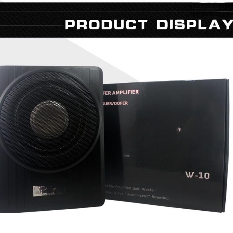 600W 10 Inch 12V Ultra Thin High Power Car Audio Subwoofer Pure Bass Portable Car Speaker 34.5*26*6.8CM
