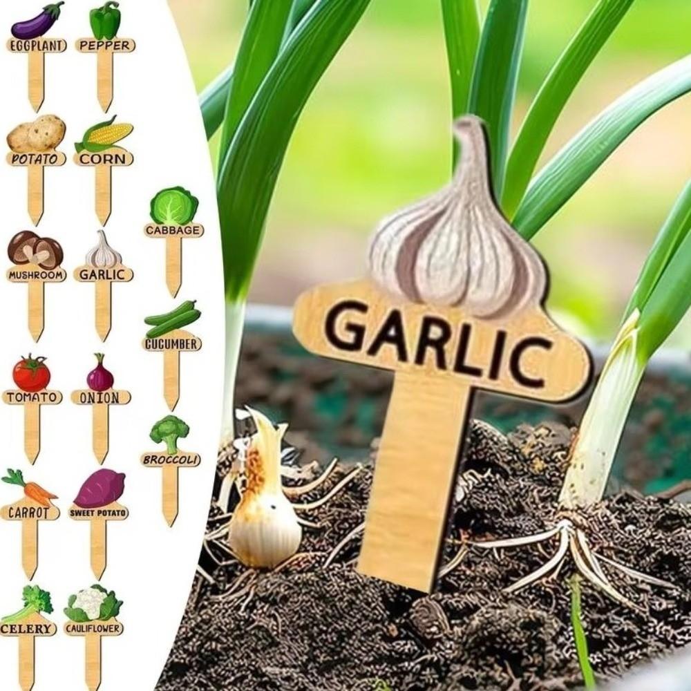 15PCS Reusable Plant Markers T-Type Vegetable Name Tag Insert Type Plant Sign  Garden Use