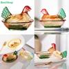 Vintage Hen Design Glass Serving Bowl - Lidded Storage Dish for Nuts, Fruits and Table Decor