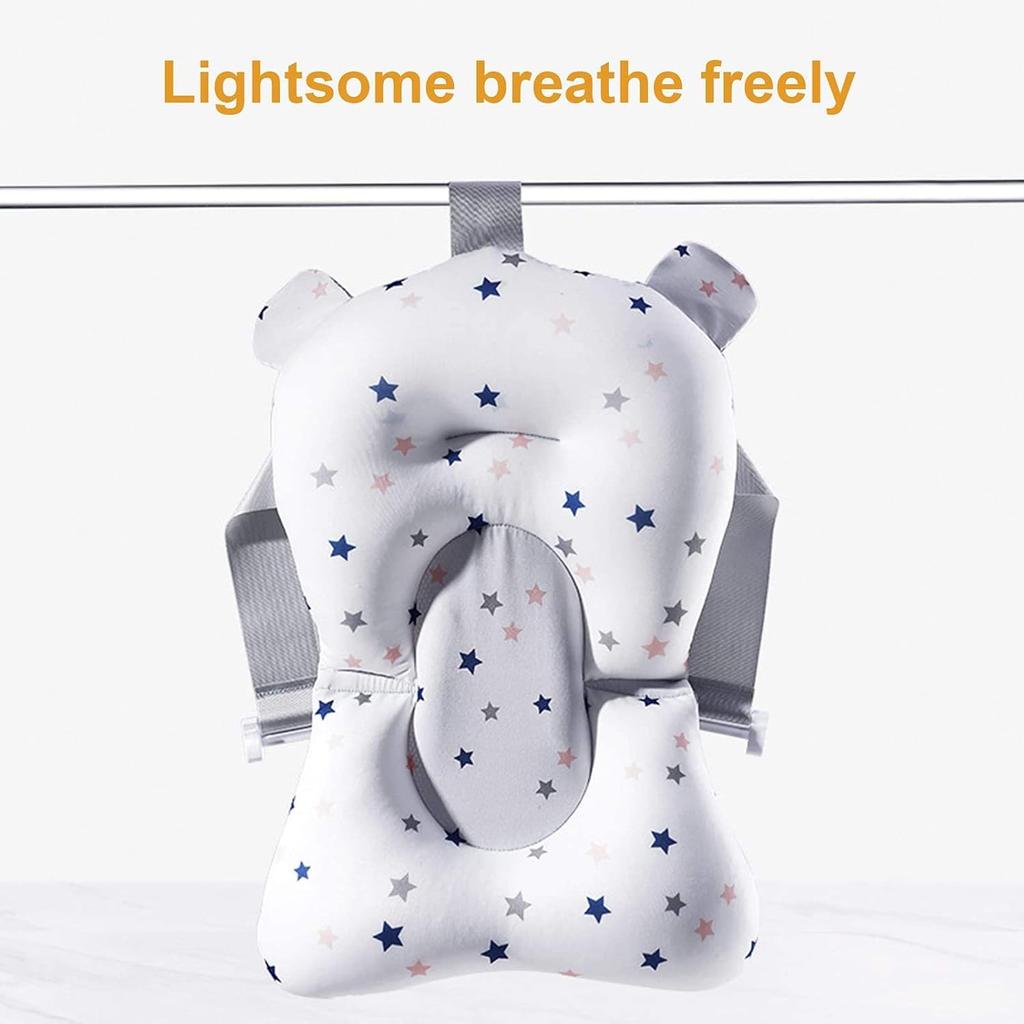 Baby Bath Cushion Pad Newborn Bathtub Mat Infant Bath Supporter Net Baby Bathtub Pillow Nonslip Floating Bathing Tub Seat